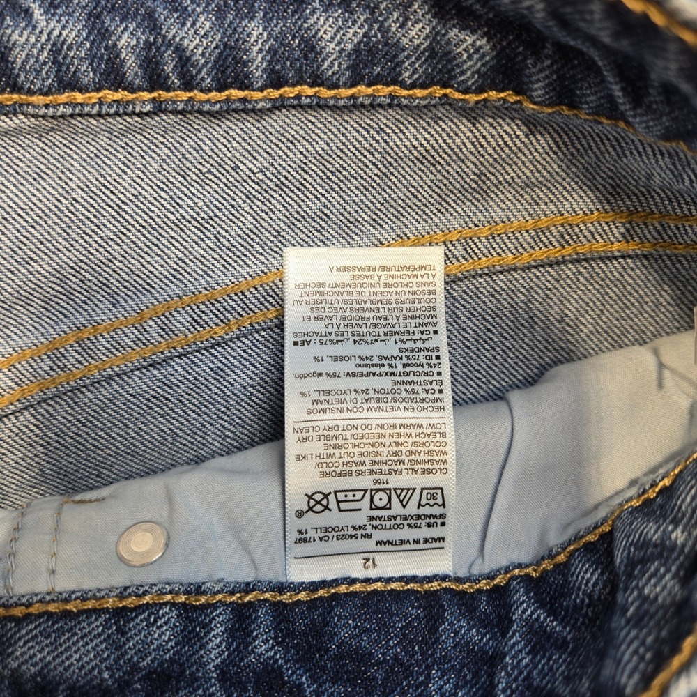 Old Navy Sky-Hi Wide Leg Jeans Womens 12 Blue Excellent Extra High Rise - Picture 3 of 7